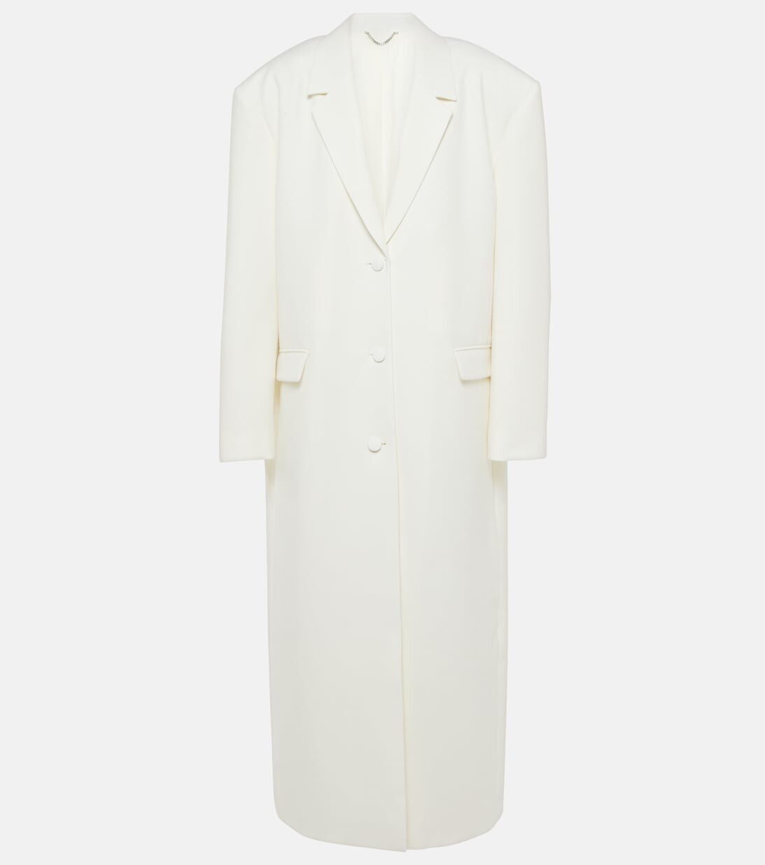 Однобортное шерстяное пальто Magda Butrym, белый
Однобортное шерстяное пальто Magda Butrym, белый