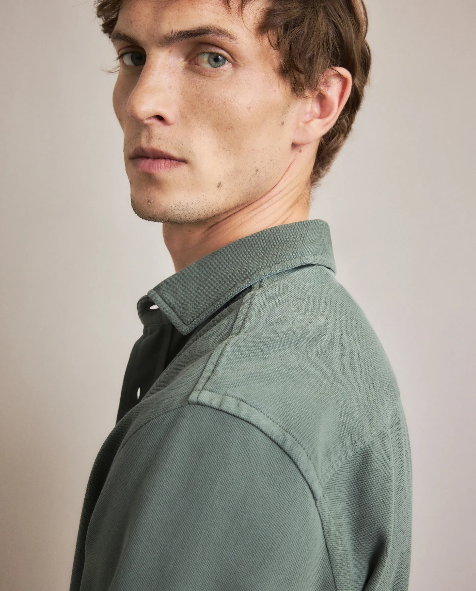 Мужская однотонная меланжевая пике-рубашка Emidio Tucci, темно-зеленый
Мужская однотонная меланжевая пике-рубашка Emidio Tucci, темно-зеленый