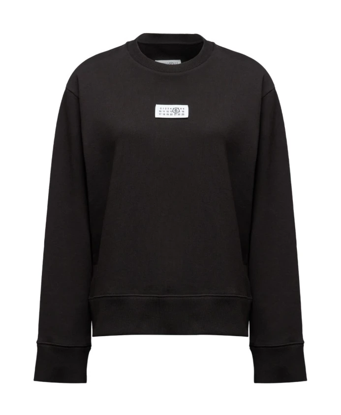 Черный пуловер с аппликацией в виде цифры на воротнике. Mm6 Maison Margiela, черный
Черный пуловер с аппликацией в виде цифры на воротнике. Mm6 Maison Margiela, черный