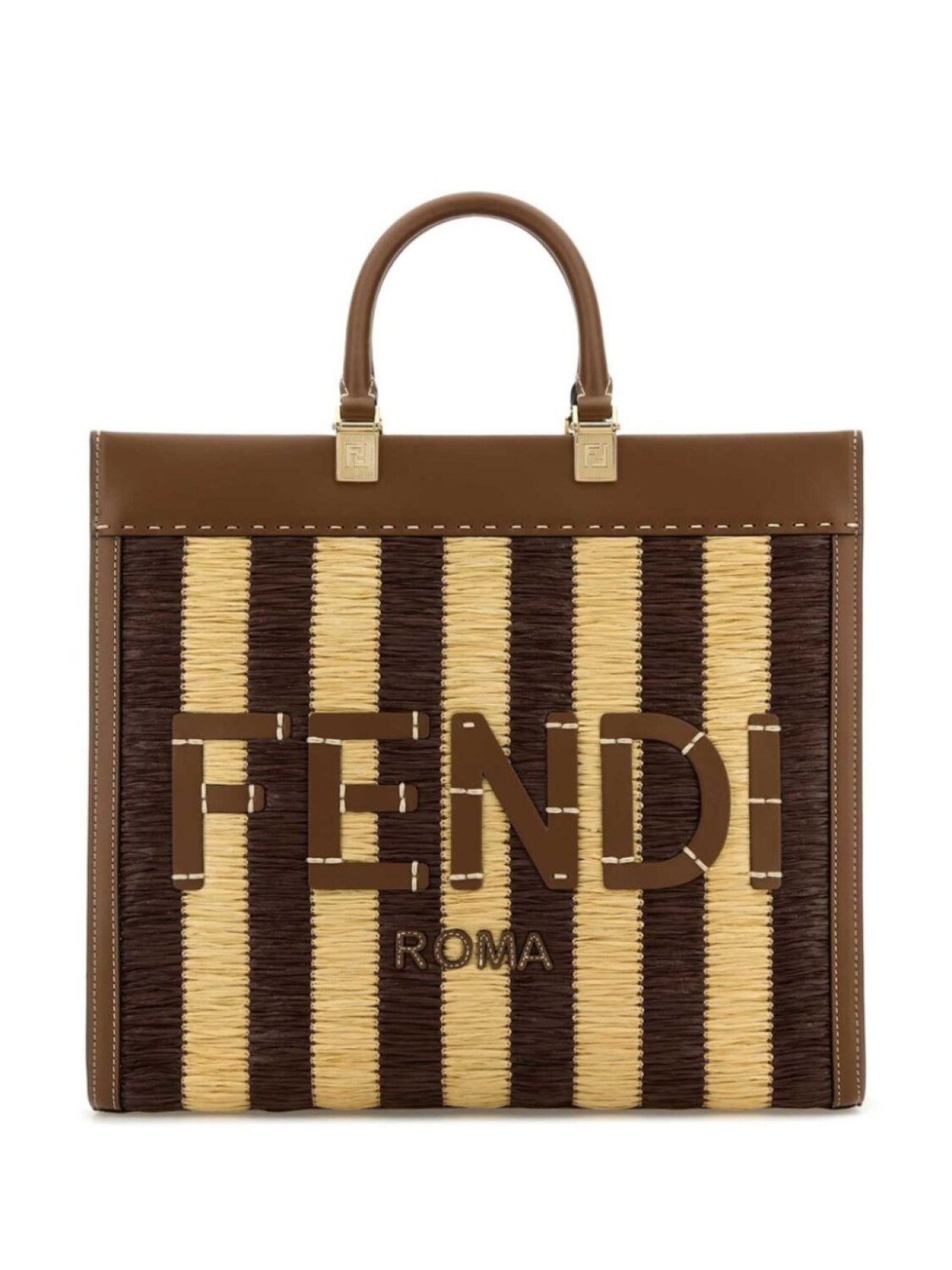 Средняя сумка-тоут FENDI Sunshine, коричневый 
Средняя сумка-тоут FENDI Sunshine, коричневый