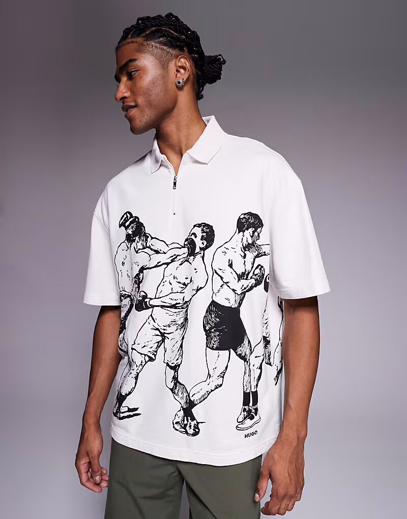 Рубашка Duboxie с графическим принтом натурального цвета Hugo Red
Рубашка Duboxie с графическим принтом натурального цвета Hugo Red