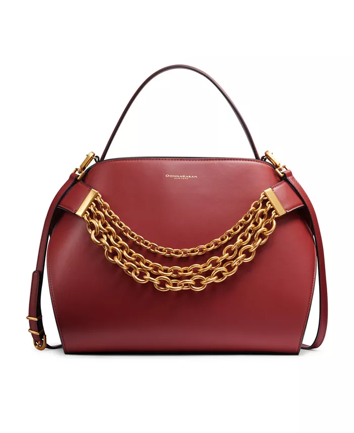 Кожаная сумка-портфель Plandome с цепочкой и верхней ручкой Donna Karan New York, красный
Кожаная сумка-портфель Plandome с цепочкой и верхней ручкой Donna Karan New York, красный
