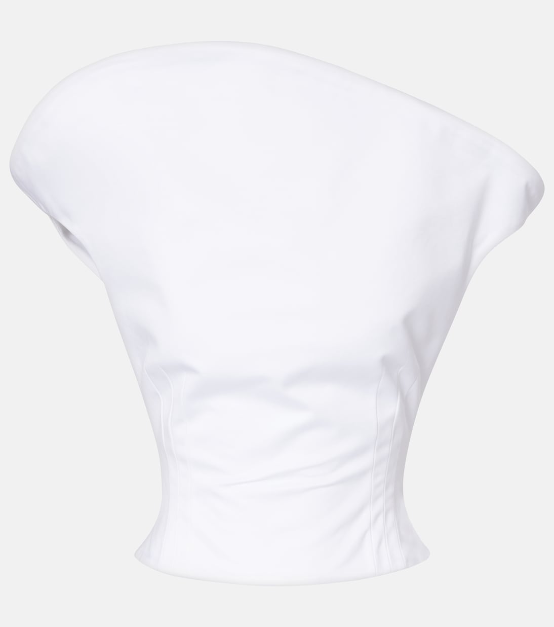 Асимметричный хлопковый топ-бюстье Magda Butrym, белый
Асимметричный хлопковый топ-бюстье Magda Butrym, белый