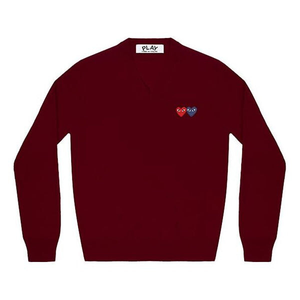Свитер v-neck pullover double emblem 'burgundy' Comme Des Garcons Play, бургундия
Свитер v-neck pullover double emblem 'burgundy' Comme Des Garcons Play, бургундия