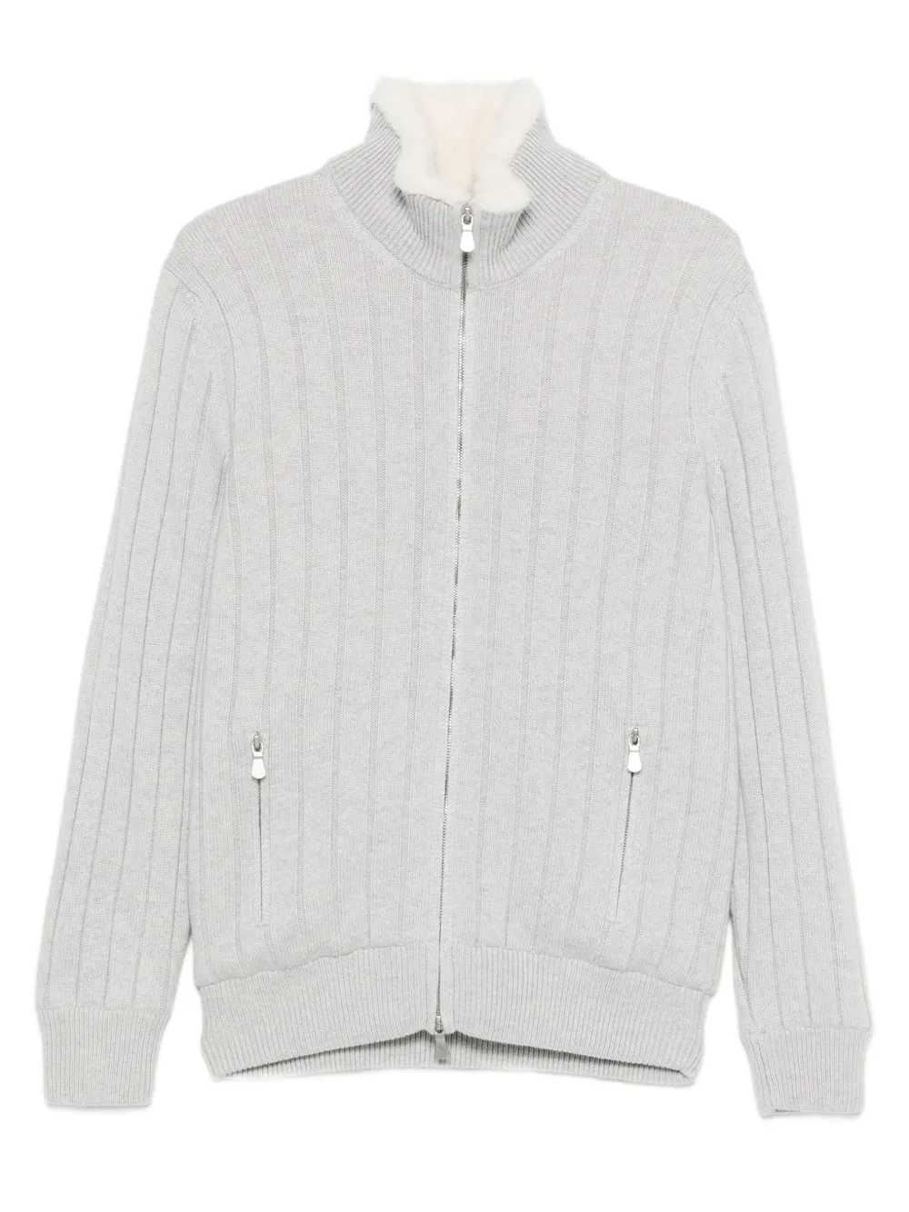 Кардиган в рубчик на молнии Fileria, серый
Кардиган в рубчик на молнии Fileria, серый