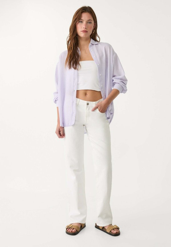 Rustikales повседневная блузка на пуговицах Stradivarius, фиолетовый
Rustikales повседневная блузка на пуговицах Stradivarius, фиолетовый