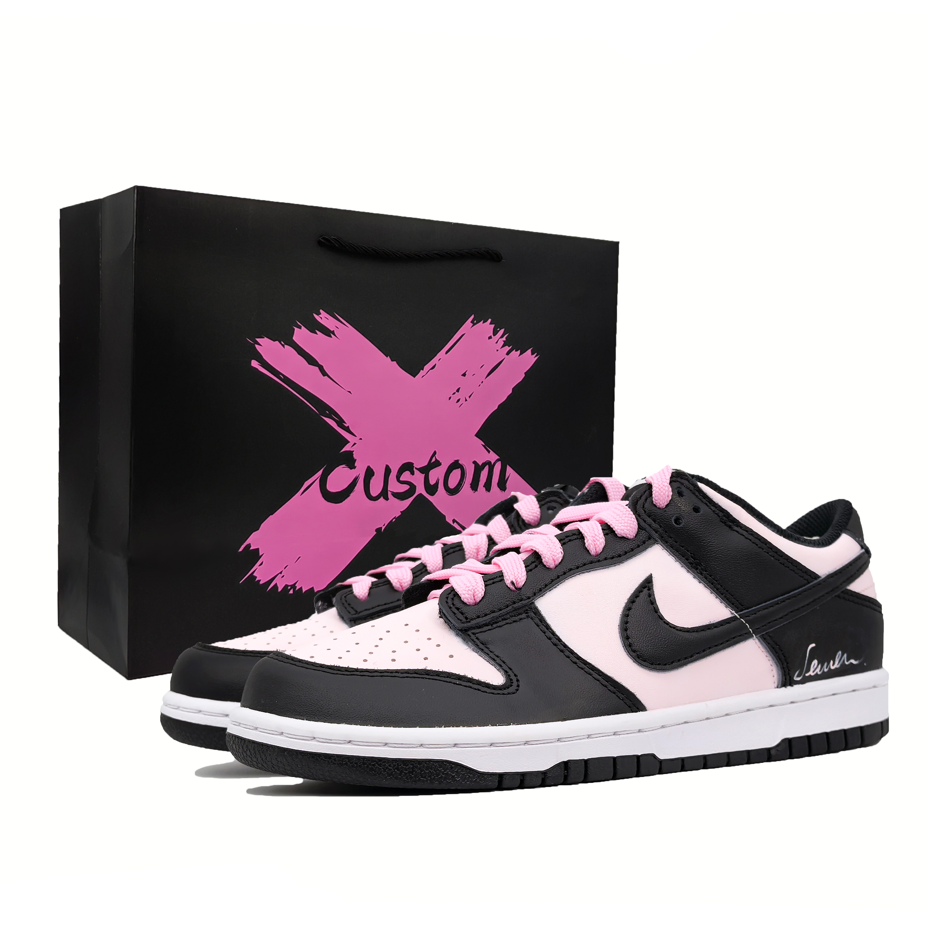 Dunk Ink Whispers Противоскользящие износостойкие низкие детские кроссовки для скейтбординга для подростков Nike, розовый 
Dunk Ink Whispers Противоскользящие износостойкие низкие детские кроссовки для скейтбординга для подростков Nike, розовый