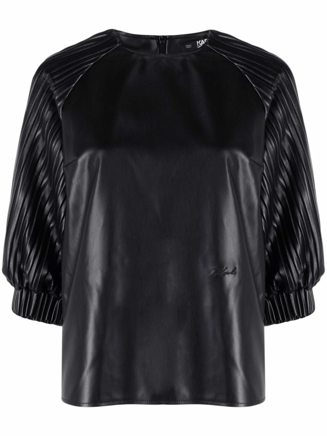 Karl Lagerfeld топ из искусственной кожи со складками, черный
Karl Lagerfeld топ из искусственной кожи со складками, черный