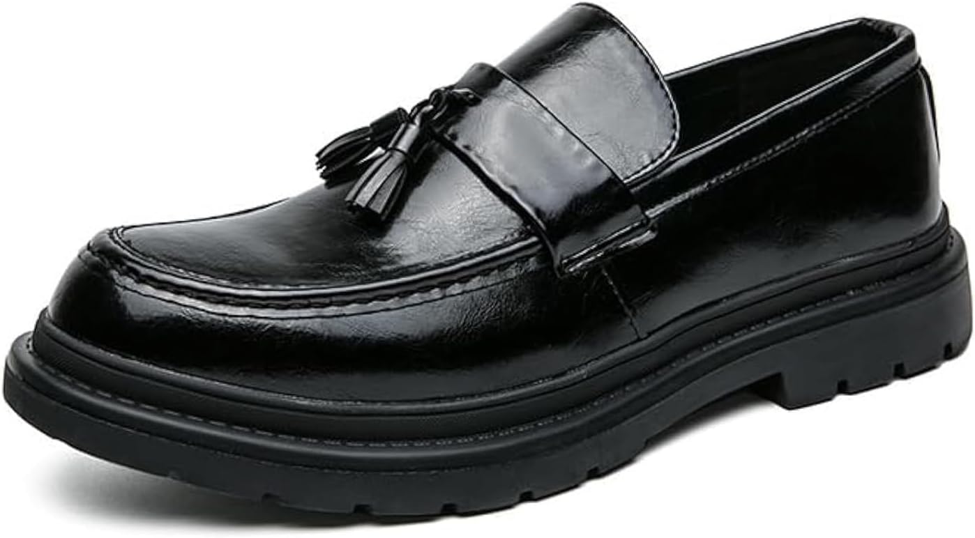 Мужские кожаные слипоны с платформой, кисточками, противоскользящие туфли с низким верхом, круглым носком и массивной подошвой для работы и повседневной носки Generic, черный
Мужские кожаные слипоны с платформой, кисточками, противоскользящие туфли с низким верхом, круглым носком и массивной подошвой для работы и повседневной носки Generic, черный