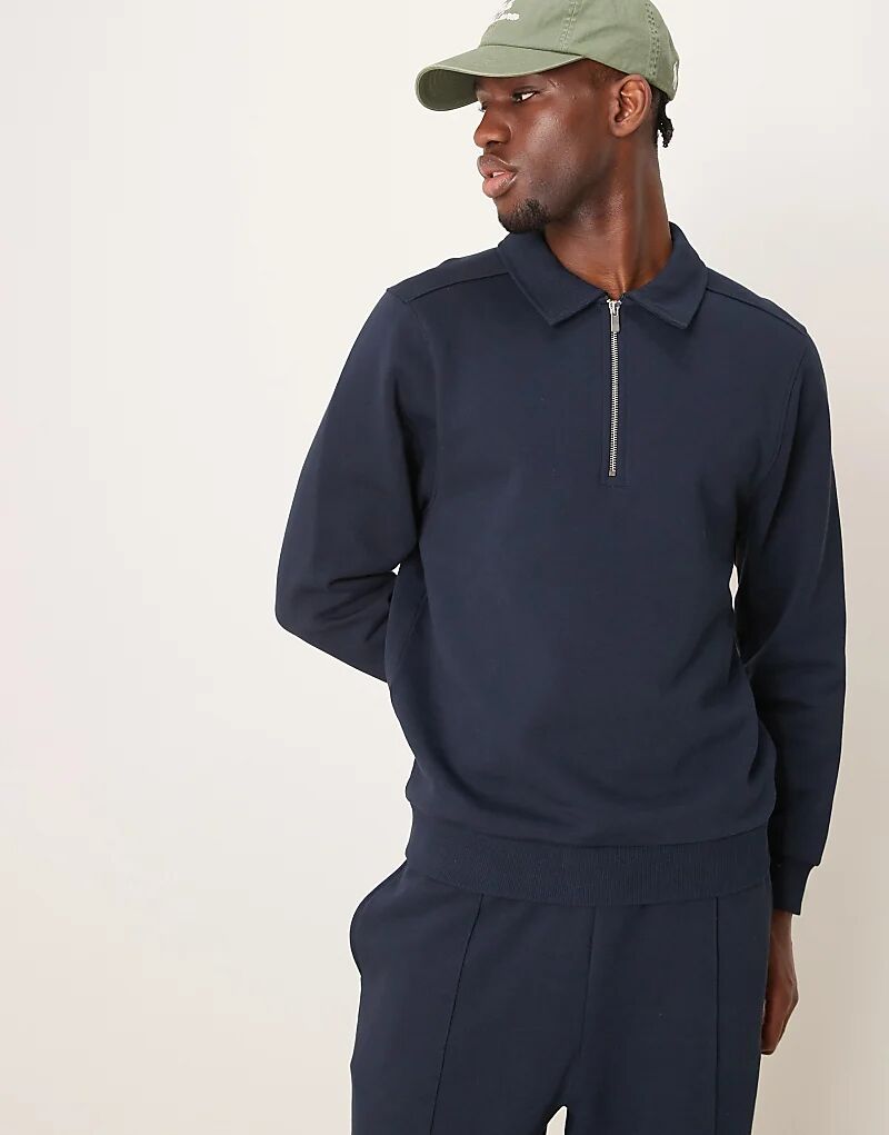 Толстовка с застежкой-молнией на половину длины ASOS DESIGN темно-синего цвета (часть комплекта)
Толстовка с застежкой-молнией на половину длины ASOS DESIGN темно-синего цвета (часть комплекта)