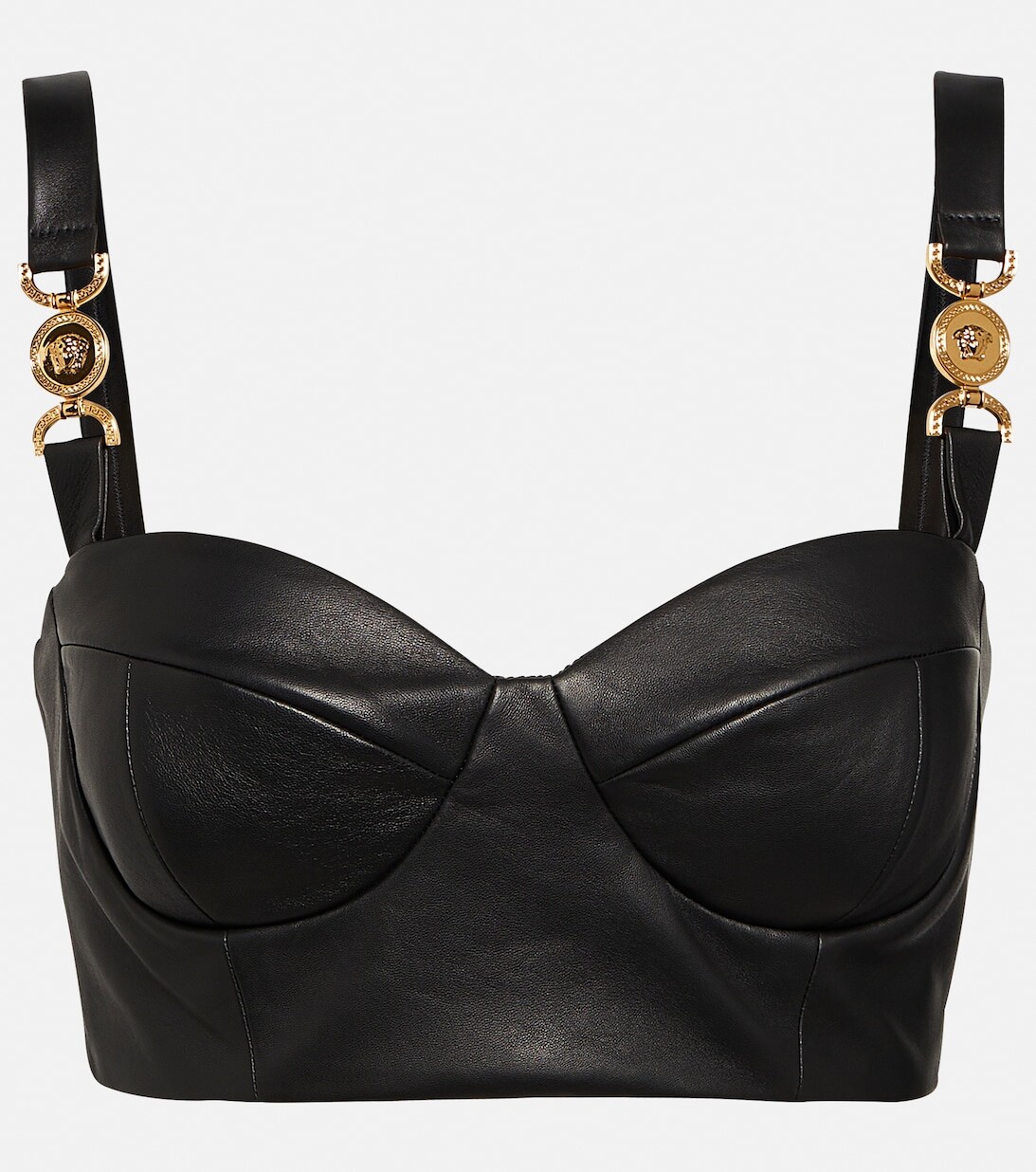 Кожаный топ-бюстье Medusa '95 VERSACE, черный
Кожаный топ-бюстье Medusa '95 VERSACE, черный