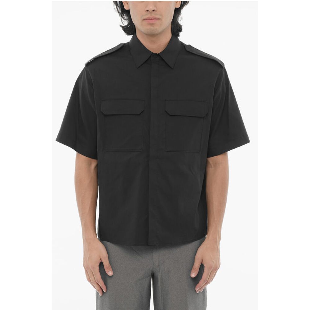 Рубашка свободного кроя с короткими рукавами и двойным нагрудным карманом Neil Barrett, Black
Рубашка свободного кроя с короткими рукавами и двойным нагрудным карманом Neil Barrett, Black