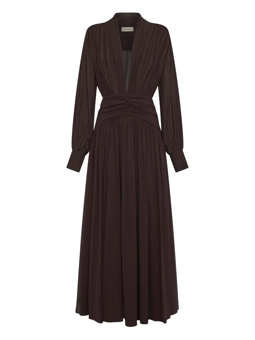 Платье макси Jocelyn с V-образным вырезом Nicholas, коричневый
Платье макси Jocelyn с V-образным вырезом Nicholas, коричневый