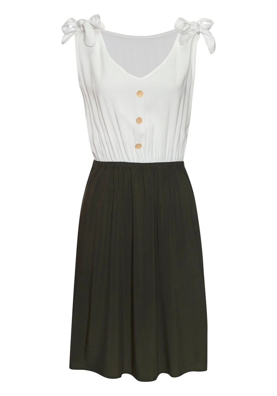 Летнее платье LASCANA, Cream/Dark green
Летнее платье LASCANA, Cream/Dark green