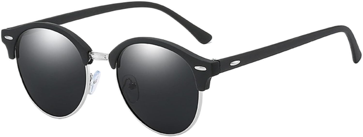 Солнцезащитные очки с защитой от УФ-излучения UV400 | Круглая оправа, цветные линзы | Для женщин и мужчин, для занятий спортом на открытом воздухе и вождения DSVIGF, Black Silver Black
Солнцезащитные очки с защитой от УФ-излучения UV400 | Круглая оправа, цветные линзы | Для женщин и мужчин, для занятий спортом на открытом воздухе и вождения DSVIGF, Black Silver Black