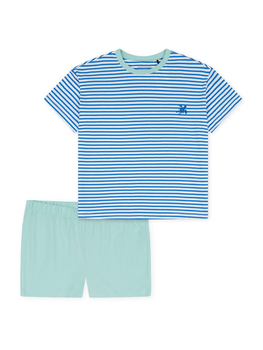 Пижама SCHIESSER Nightwear, аква/мятный
Пижама SCHIESSER Nightwear, аква/мятный