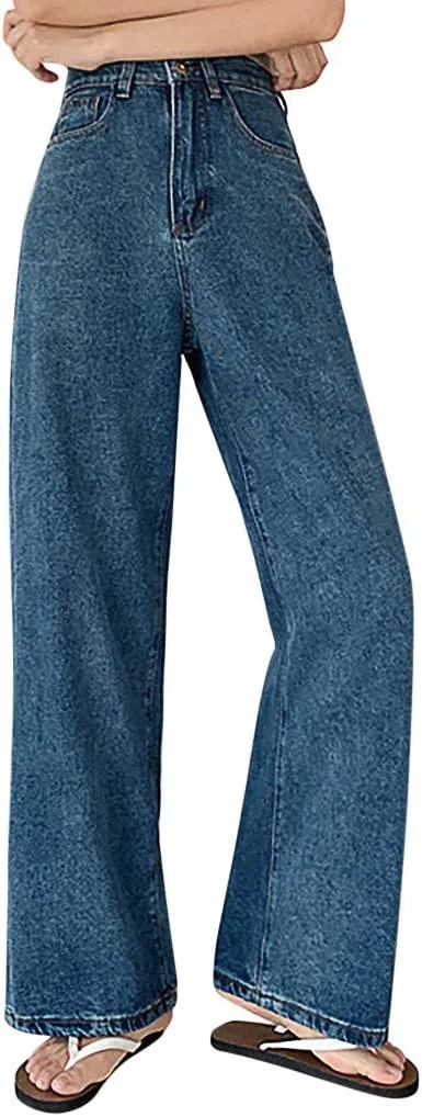 Женские мешковатые джинсы High Waisted с широкими штанинами
Женские мешковатые джинсы High Waisted с широкими штанинами