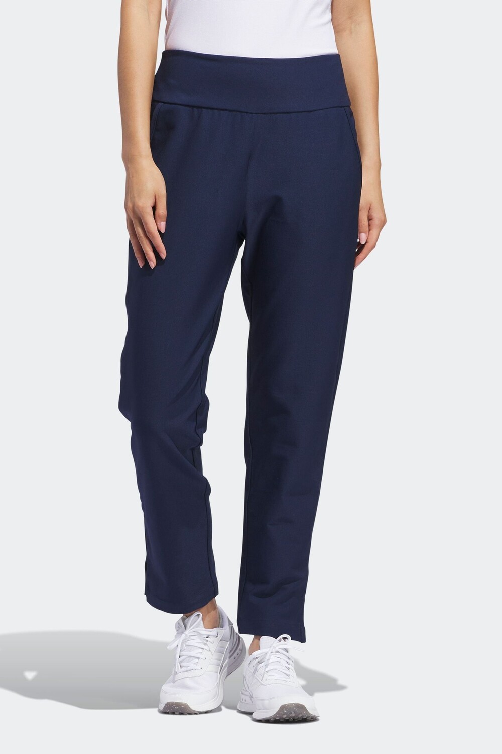 Бежевые однотонные брюки Ultimate365 до щиколотки Adidas Golf, синий 
Бежевые однотонные брюки Ultimate365 до щиколотки Adidas Golf, синий