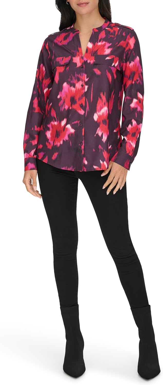 Женская блузка Calvin Klein с длинным рукавом и принтом на пуговицах спереди, Aubergine Multi
Женская блузка Calvin Klein с длинным рукавом и принтом на пуговицах спереди, Aubergine Multi