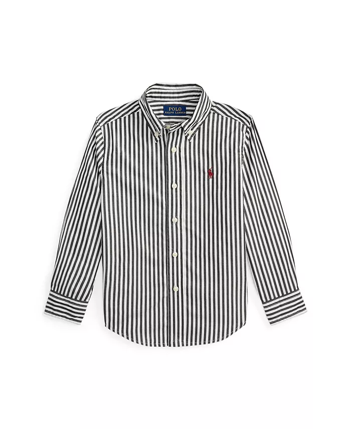 Мальчиковая футболка в полоску 2-7 Polo Ralph Lauren, черный
Мальчиковая футболка в полоску 2-7 Polo Ralph Lauren, черный