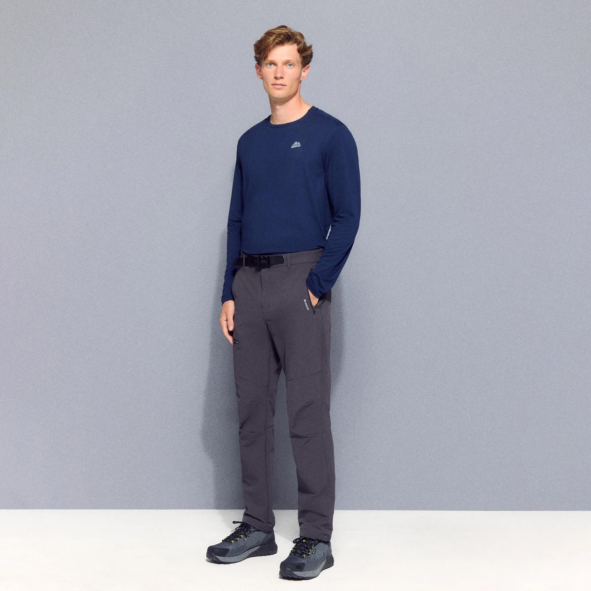 Длинные горные штаны для мужчин Mountain Pro, серый 
Длинные горные штаны для мужчин Mountain Pro, серый