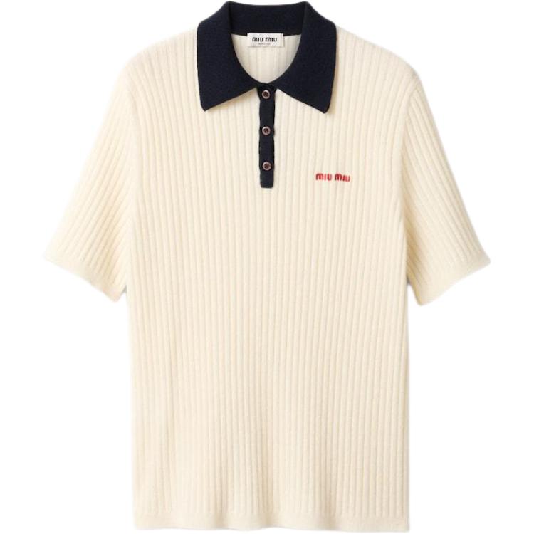 Рибленый кашемировый поло MIU MIU, Natural
Рибленый кашемировый поло MIU MIU, Natural