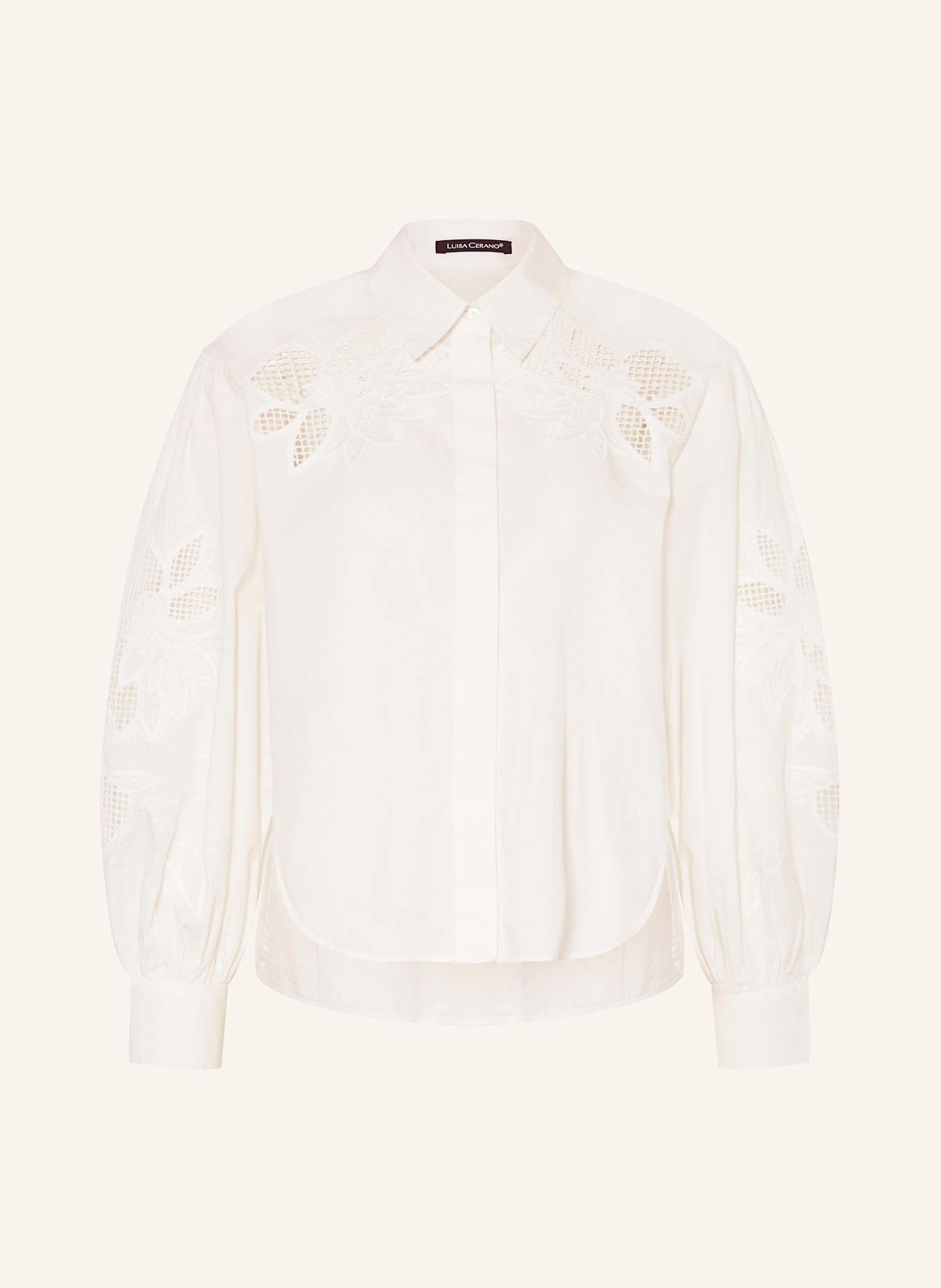 Блузка-Рубашка с ажурным кружевом Luisa Cerano, белый
Блузка-Рубашка с ажурным кружевом Luisa Cerano, белый