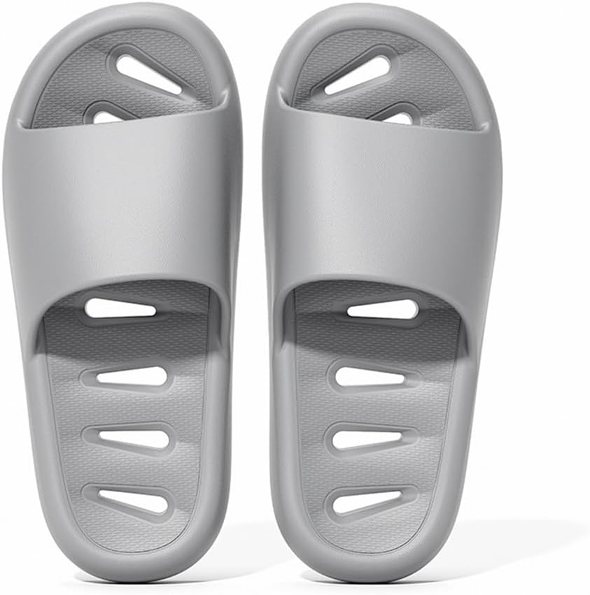 Шлепанцы BYDZKJ для душа с дренажными отверстиями, быстросохнущие, для ванной комнаты, для спортзала, с мягкой подошвой, открытый носок, домашние шлепанцы для мужчин и женщин, серый
Шлепанцы BYDZKJ для душа с дренажными отверстиями, быстросохнущие, для ванной комнаты, для спортзала, с мягкой подошвой, открытый носок, домашние шлепанцы для мужчин и женщин, серый