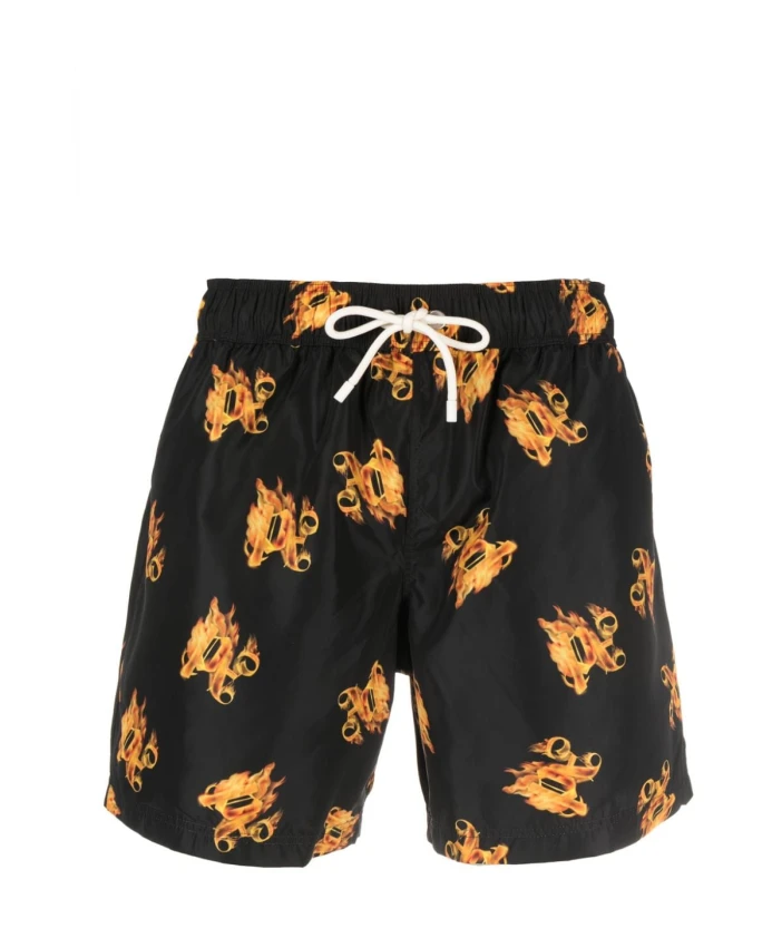 Плавки с горящей монограммой Palm Angels, черный
Плавки с горящей монограммой Palm Angels, черный