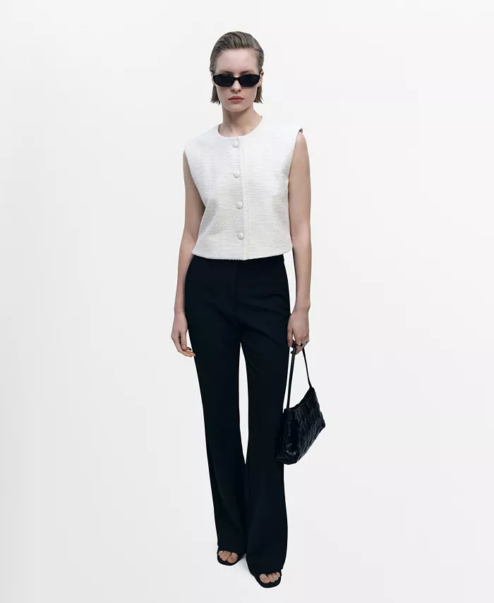 Женский жилет из твида с пуговицами MANGO, коричневый/бежевый
Женский жилет из твида с пуговицами MANGO, коричневый/бежевый