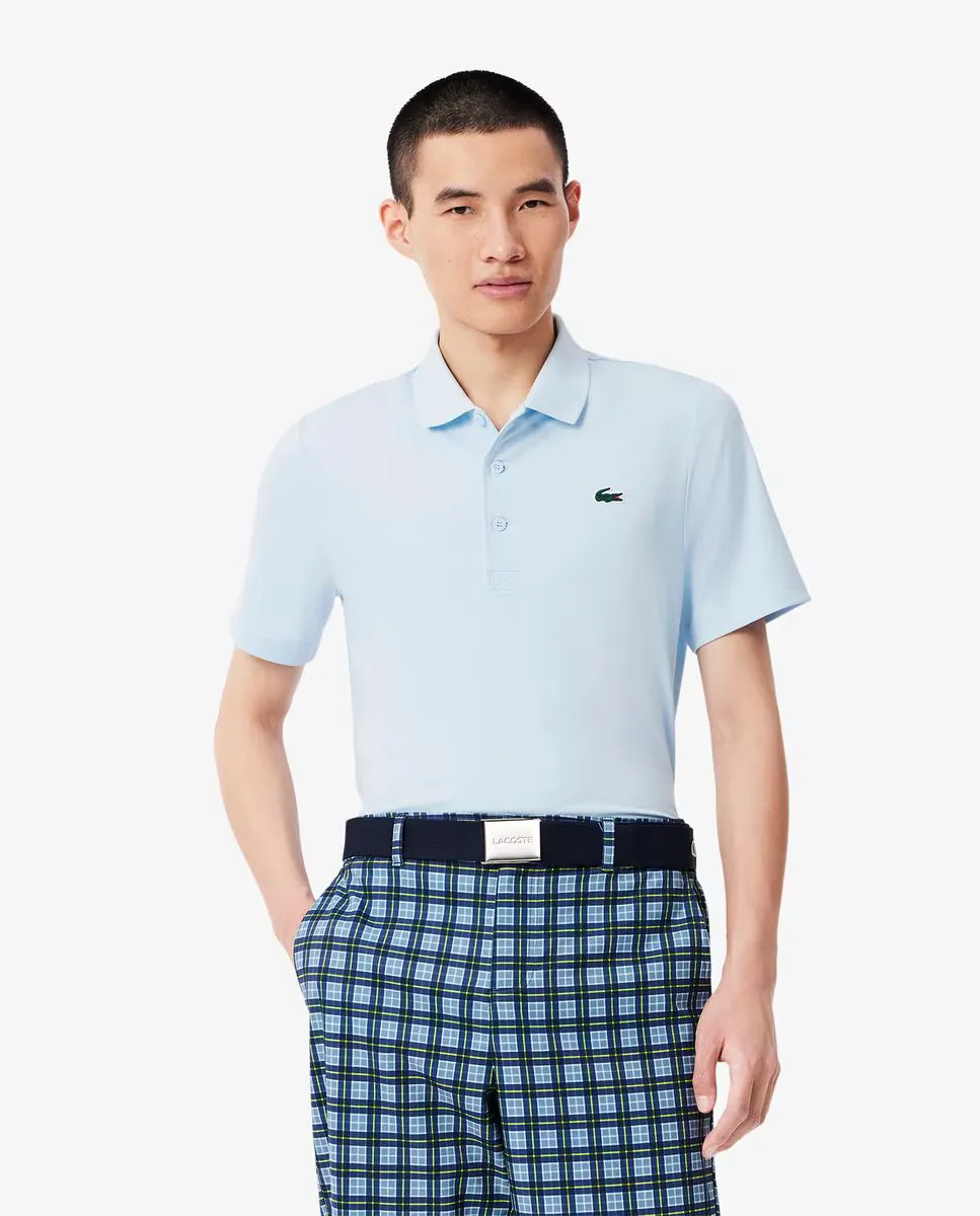 Мужское поло для гольфа прямого кроя с защитой от ультрафиолета Lacoste, светло-голубой
Мужское поло для гольфа прямого кроя с защитой от ультрафиолета Lacoste, светло-голубой