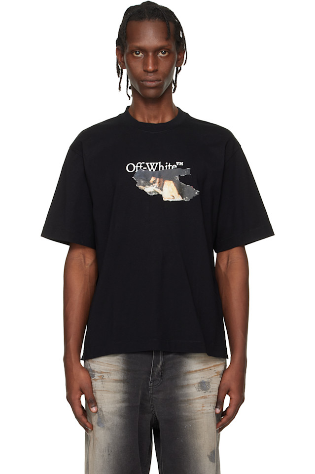 Off-White Футболка с логотипом скейтборда в виде черной стрелы, нарисованной краской
Off-White Футболка с логотипом скейтборда в виде черной стрелы, нарисованной краской