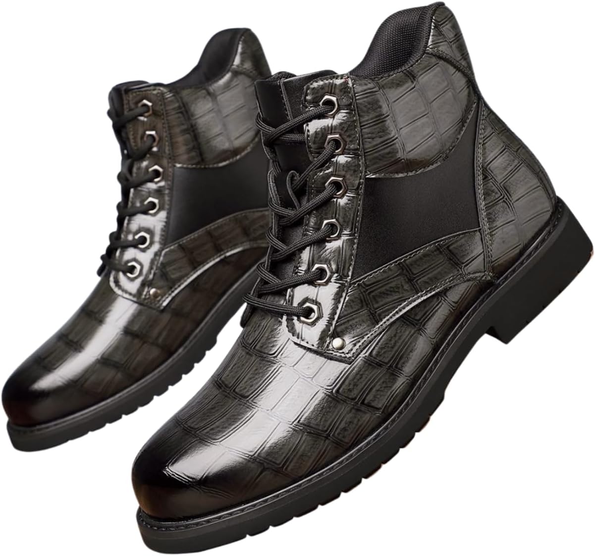 Мужские ботинки Santimon с тиснением под крокодила, повседневные, на шнуровке, оксфорды, серый
Мужские ботинки Santimon с тиснением под крокодила, повседневные, на шнуровке, оксфорды, серый