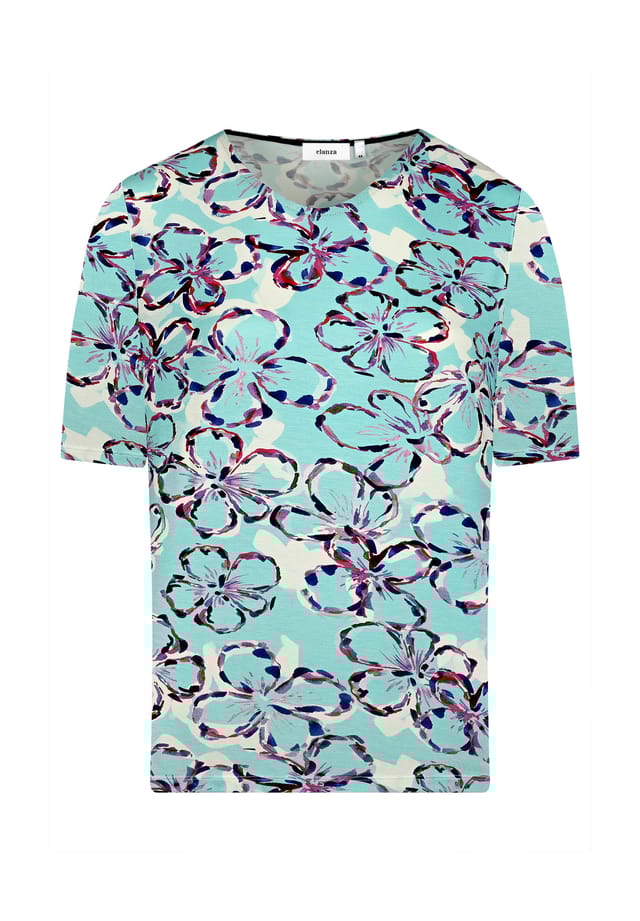 Рубашка с цветочным принтом мятно-фиолетового цвета Elanza, синий
Рубашка с цветочным принтом мятно-фиолетового цвета Elanza, синий