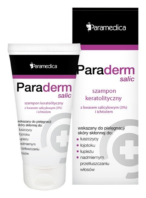 Paraderm, Salic, Кератолитический шампунь с салициловой кислотой (3%) и ихтиолом, 150 г
Paraderm, Salic, Кератолитический шампунь с салициловой кислотой (3%) и ихтиолом, 150 г