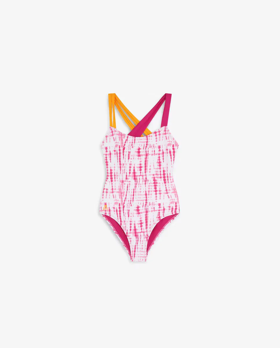 Купальник для девочки из технической ткани с принтом Scalpers, розовый
Купальник для девочки из технической ткани с принтом Scalpers, розовый