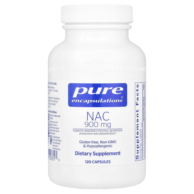 Pure Encapsulations, NAC, 900 мг, 120 капсул
Pure Encapsulations, NAC, 900 мг, 120 капсул