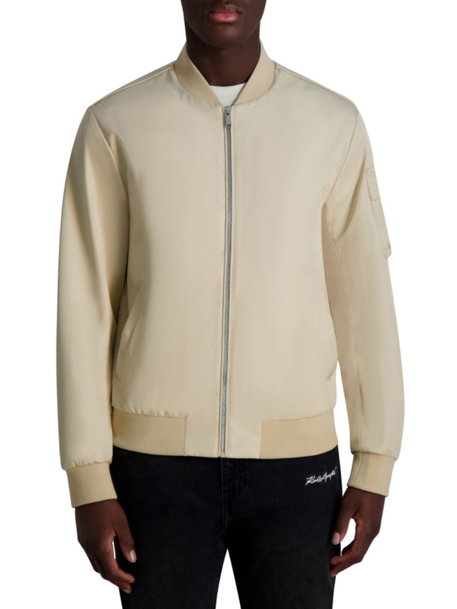 Куртка-бомбер с карманами на рукавах Karl Lagerfeld Paris, бежевый
Куртка-бомбер с карманами на рукавах Karl Lagerfeld Paris, бежевый