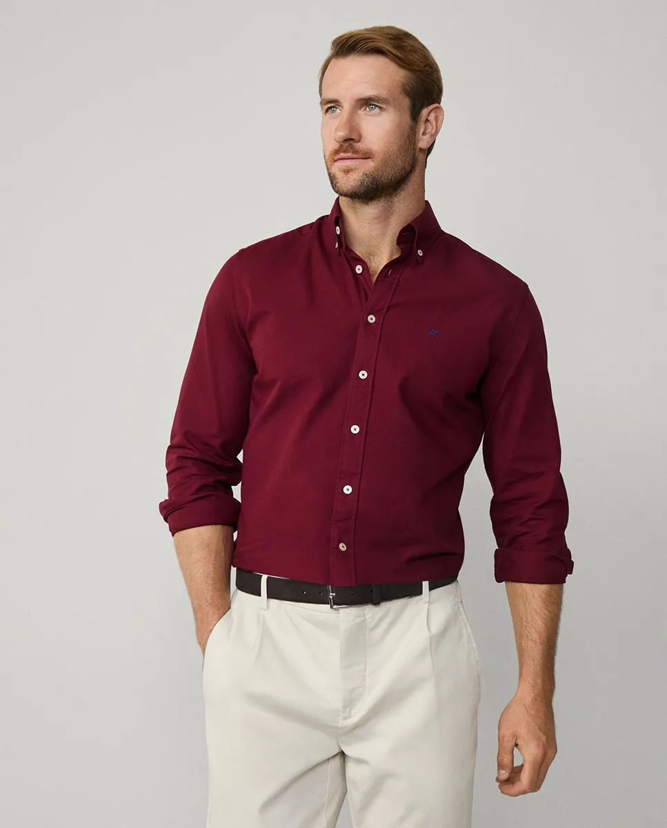 Мужская рубашка Oxford классического кроя, окрашенная после пошива, с вышитым логотипом, больших размеров Hackett, гранатовый
Мужская рубашка Oxford классического кроя, окрашенная после пошива, с вышитым логотипом, больших размеров Hackett, гранатовый
