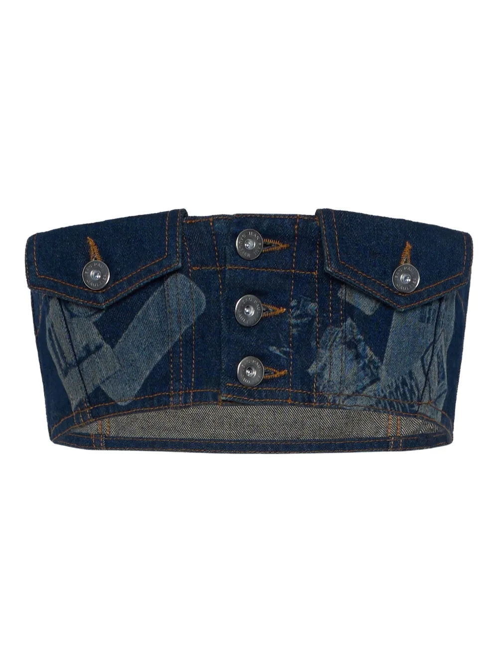 Топ с эффектом тромплей Jean Paul Gaultier, синий
Топ с эффектом тромплей Jean Paul Gaultier, синий