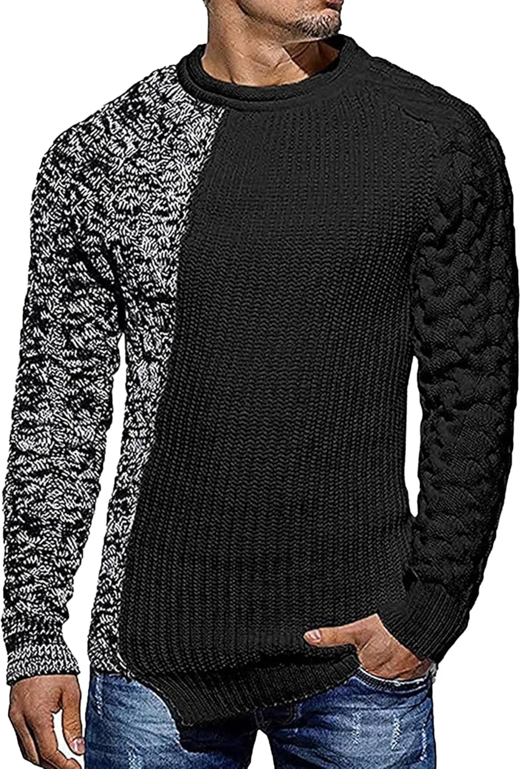 Мужской свитер Maiyifu-GJ с длинным рукавом, Slim Fit, блок цветов
Мужской свитер Maiyifu-GJ с длинным рукавом, Slim Fit, блок цветов