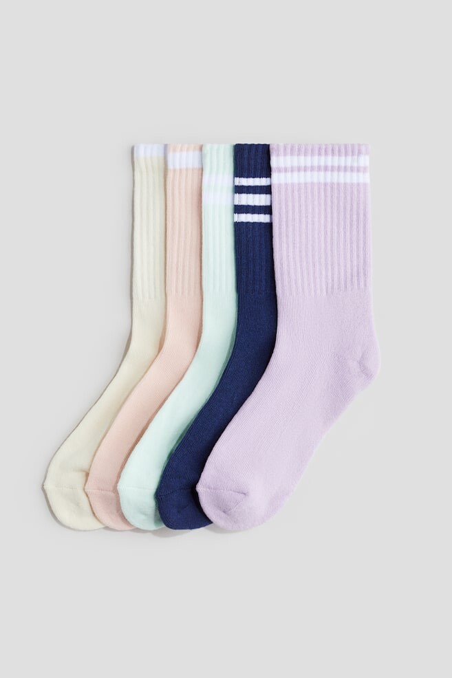 Упаковка из 5 пар ребристых махровых носков H&M, мультиколор
Упаковка из 5 пар ребристых махровых носков H&M, мультиколор