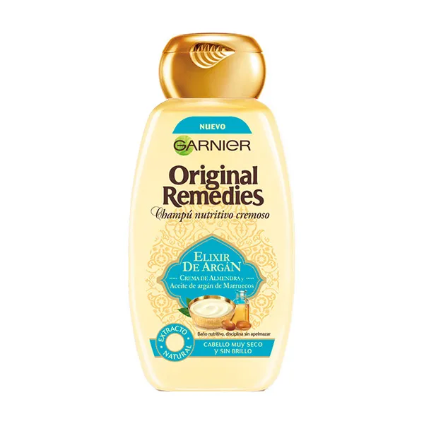 Питательный кремообразный шампунь для сухих и тусклых волос Original Remedies Elixir De Argán Original Remedies, 300 ml