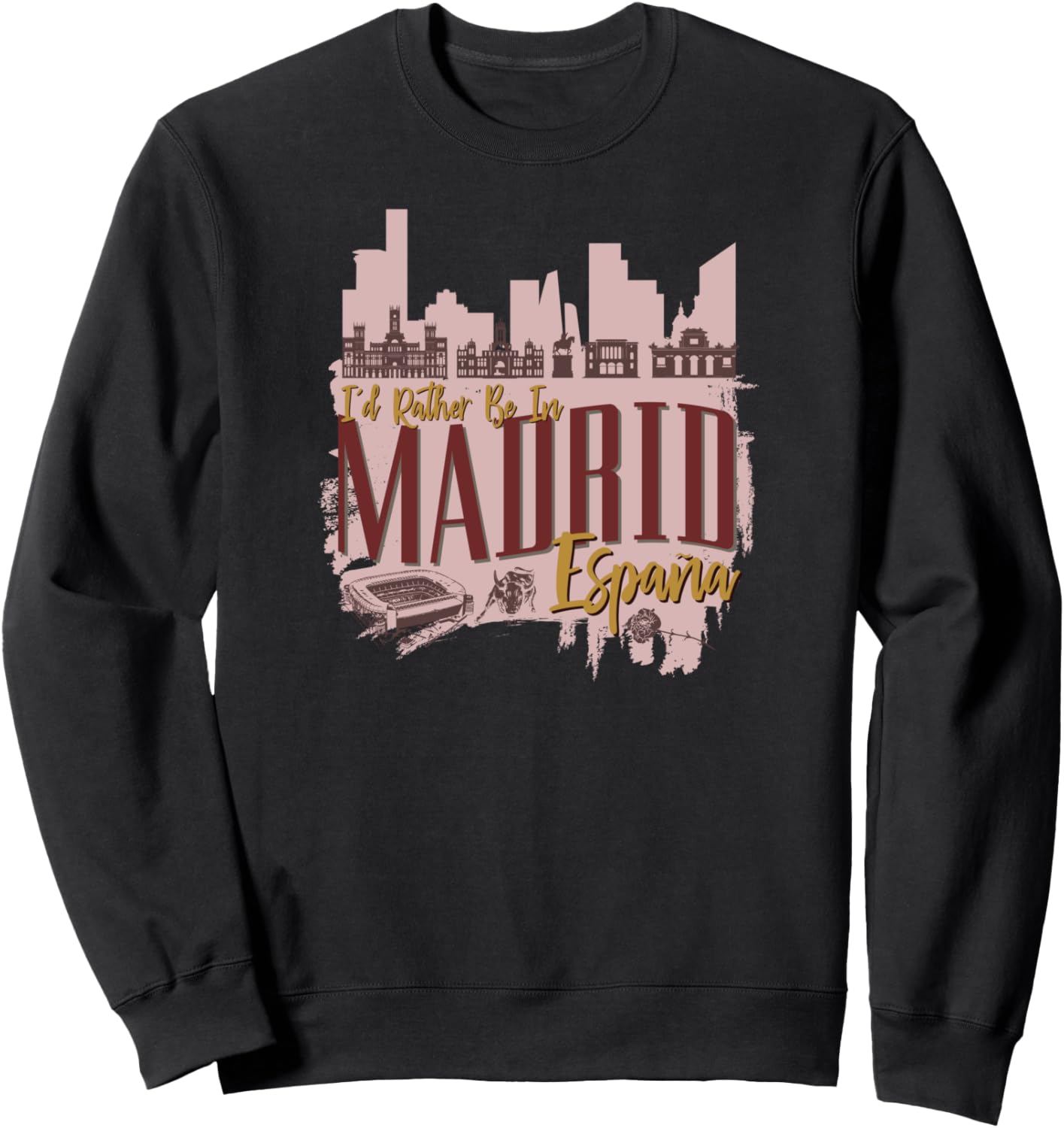 Rather Madrid Espana - Винтажная испанская сувенирная толстовка Family Heritage Gifts, черный
Rather Madrid Espana - Винтажная испанская сувенирная толстовка Family Heritage Gifts, черный