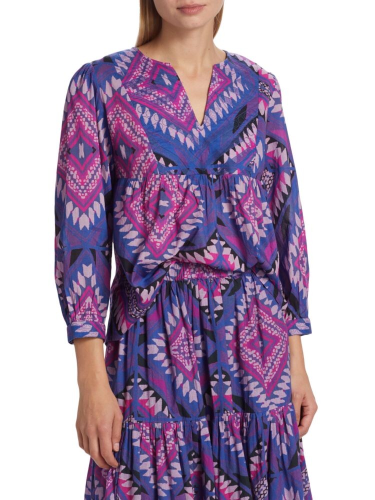 Топ Gilo с геометрическим узором и разрезом на шее Ba&Sh, синий
Топ Gilo с геометрическим узором и разрезом на шее Ba&Sh, синий