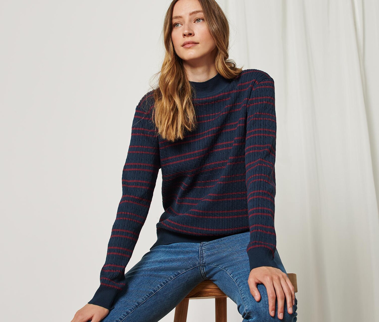 Свитер тонкой вязки с узором косы Tchibo
Свитер тонкой вязки с узором косы Tchibo