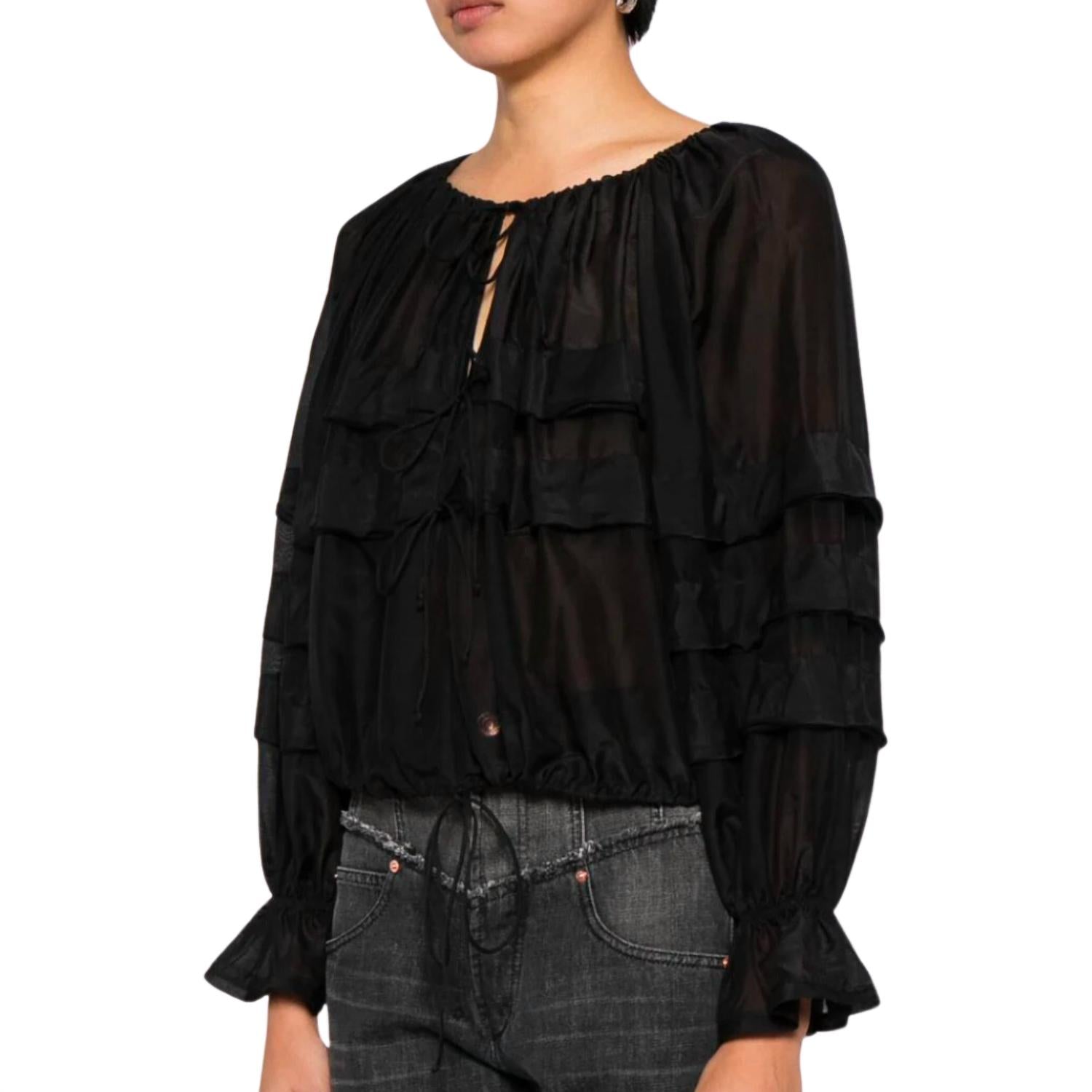 Блуза Cora Puff в цвете Noir Ulla Johnson 
Блуза Cora Puff в цвете Noir Ulla Johnson