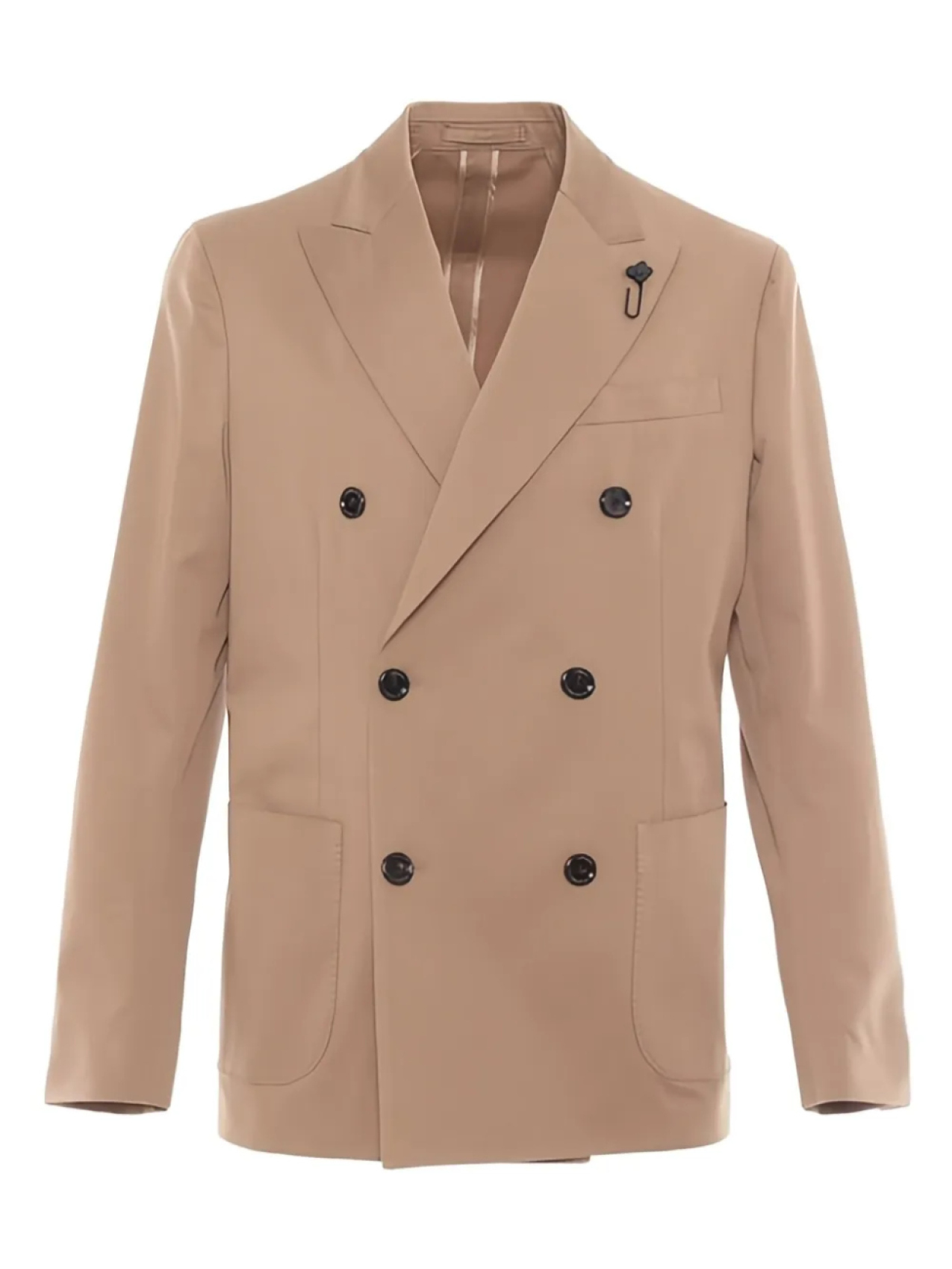 Двубортный блейзер Lardini, нейтральный
Двубортный блейзер Lardini, нейтральный