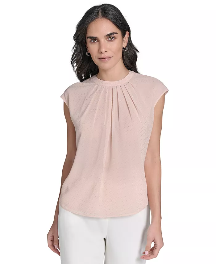 Женская блуза с короткими рукавами и круглым вырезом, украшенная шипами Calvin Klein, розовый
Женская блуза с короткими рукавами и круглым вырезом, украшенная шипами Calvin Klein, розовый
