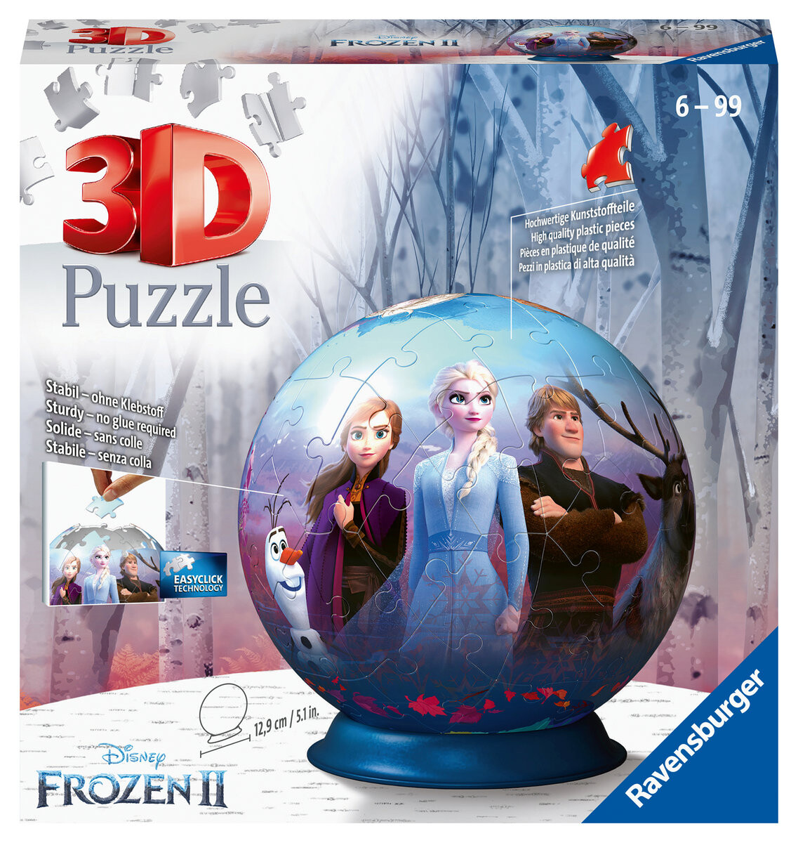 Ravensburger, 3D Пазл, Frozen 2, 72 шт.
Ravensburger, 3D Пазл, Frozen 2, 72 шт.